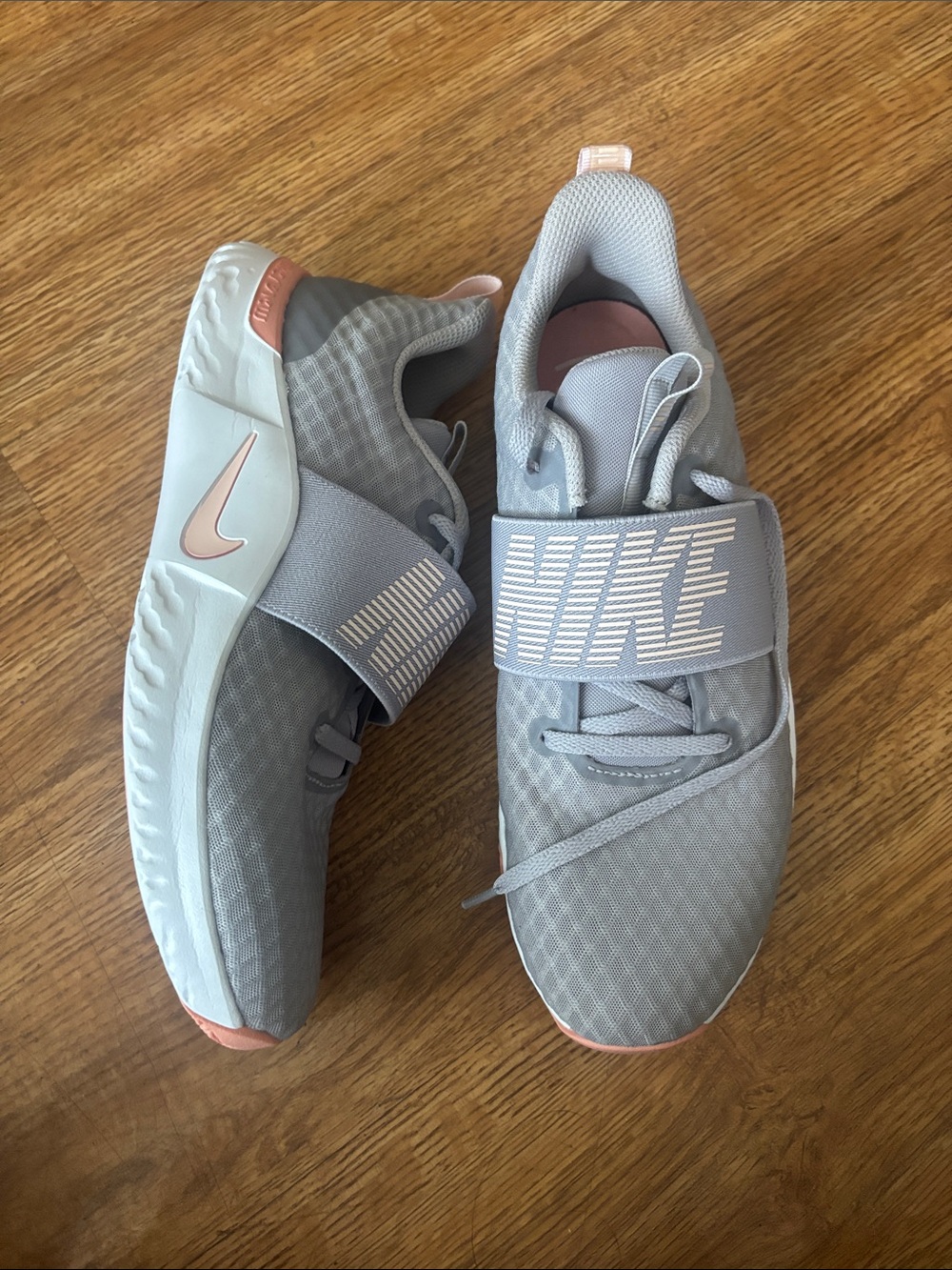 Nike Light Gray & Blush Women's Training Sneakers
